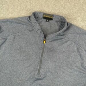 McDonalds Employee Shirt Adult Small Blue Gray 1/4 Zip Polo Shirt Performance
